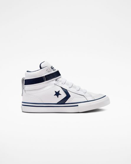 Tenis Converse Pro Blaze Alças Easy-On Varsity Club Cano Alto Menina Branco Azul Marinho Branco | PT Q05PT83